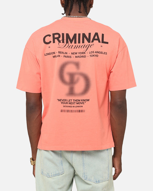 Criminal Damage International T-Shirt Coral
