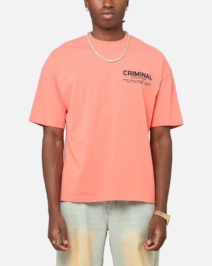Criminal Damage International T-Shirt Coral