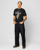 Ed Hardy Dragon Logo T-Shirt Black Acidwash