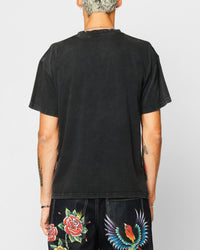 Ed Hardy Dragon Logo T-Shirt Black Acidwash