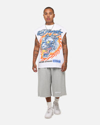 Ed Hardy Motorcycles Tiger Muscle T-Shirt White