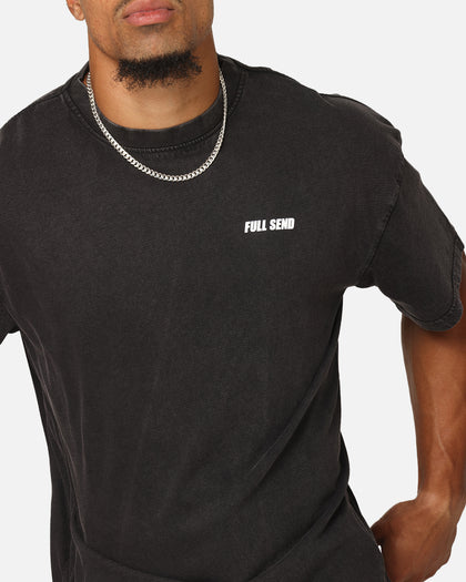 Full Send Full Send Vintage Logo T-Shirt Black Acidwash