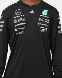 adidas x Mercedes-AMG PETRONAS Formula One F1 2025 Team Long Sleeve Driver T-Shirt Black