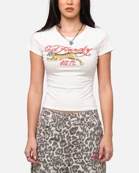 Ed Hardy Women's Tiger Baby T-Shirt White