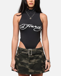 Ed Hardy Women's Logo Bodysuit Black