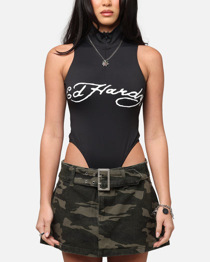 Ed Hardy Women's Logo Bodysuit Black