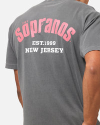The Sopranos Post Established 1999 Vintage T-Shirt Faded Black