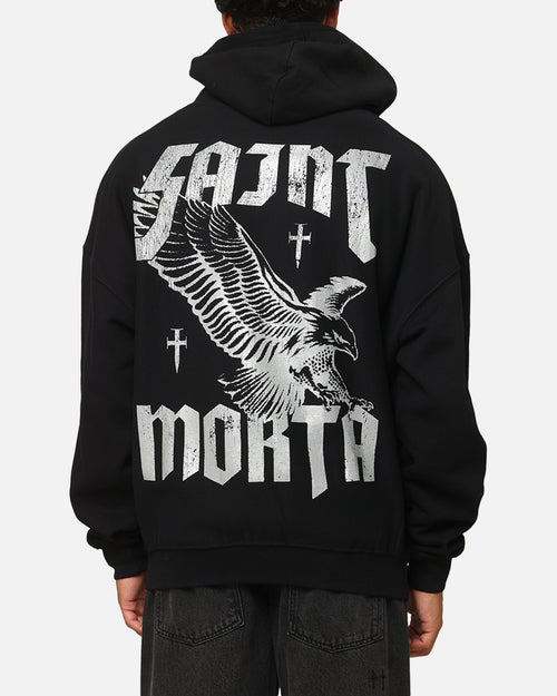 Saint Morta Ride Or Die Boxy Hoodie Black