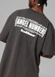 Loiter Angel Number T-Shirt Black Wash