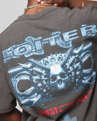 Loiter Project Dark Vintage T-Shirt Black Wash