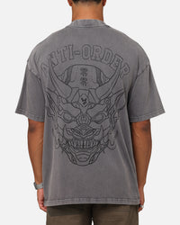 The Anti Order Akuma Mock Neck T-Shirt Washed Charcoal