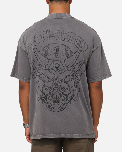 The Anti Order Akuma Mock Neck T-Shirt Washed Charcoal