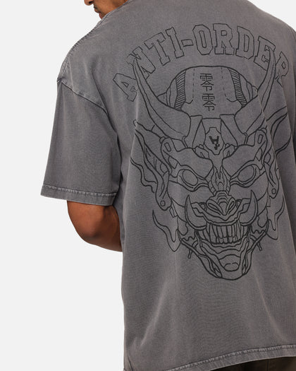 The Anti Order Akuma Mock Neck T-Shirt Washed Charcoal