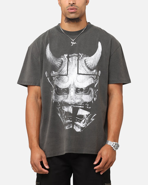 The Anti Order Oni Mask Boxy T-Shirt Black Wash