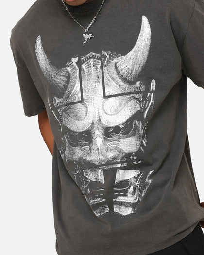 The Anti Order Oni Mask Boxy T-Shirt Black Wash