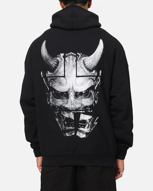 The Anti Order Oni Mask Boxy Hoodie Black