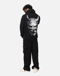 The Anti Order Oni Mask Boxy Hoodie Black