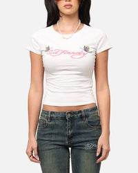 Ed Hardy Women's Butterfly Baby T-Shirt White