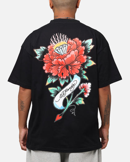 Ed Hardy Flourish Script T-Shirt Black