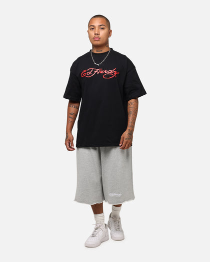 Ed Hardy Flourish Script T-Shirt Black