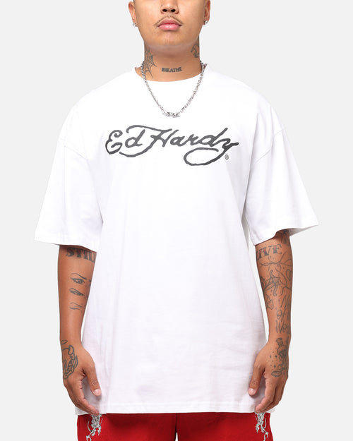 Ed Hardy Tiger Stamp T-Shirt White