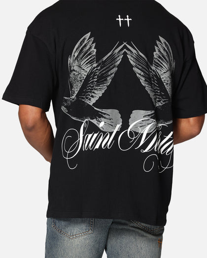Saint Morta Dover Drop Shoulder T-Shirt Black