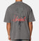 Saint Morta St Valentine Mock Neck T-Shirt Washed Charcoal