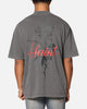 Saint Morta St Valentine Mock Neck T-Shirt Washed Charcoal