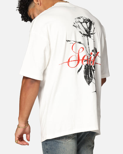 Saint Morta St Valentine Mock Neck T-Shirt Off White