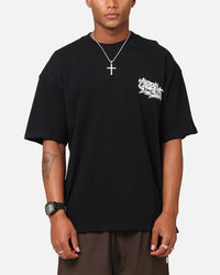 Carre Tagged Drop Shoulder T-Shirt Black