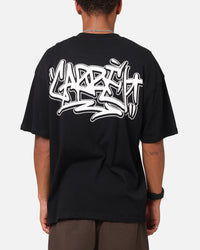 Carre Tagged Drop Shoulder T-Shirt Black