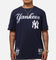 Pro Standard New York Yankees Classic Mesh Striped T-Shirt Midnight Navy