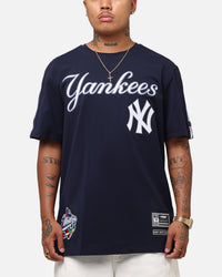 Pro Standard New York Yankees Classic Mesh Striped T-Shirt Midnight Navy