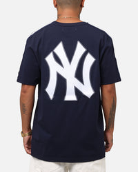 Pro Standard New York Yankees Classic Mesh Striped T-Shirt Midnight Navy