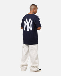 Pro Standard New York Yankees Classic Mesh Striped T-Shirt Midnight Navy