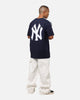 Pro Standard New York Yankees Classic Mesh Striped T-Shirt Midnight Navy