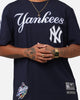 Pro Standard New York Yankees Classic Mesh Striped T-Shirt Midnight Navy