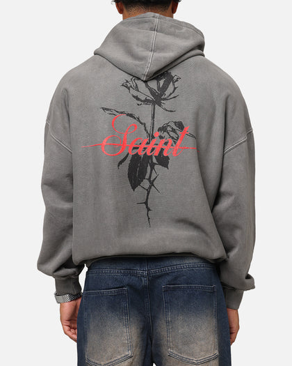 Saint Morta St Valentines Boxy Hoodie Washed Charcoal