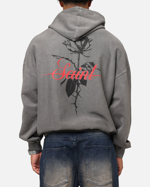 Saint Morta St Valentines Boxy Hoodie Washed Charcoal