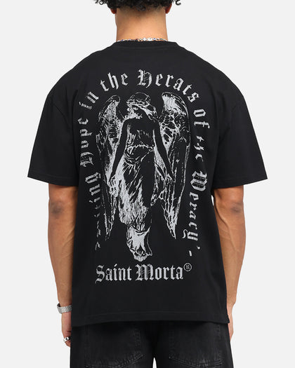 Saint Morta Weiry Hearts Boxy T-Shirt Black