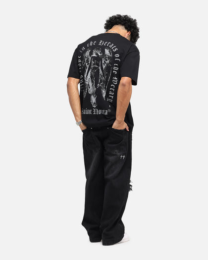 Saint Morta Weiry Hearts Boxy T-Shirt Black