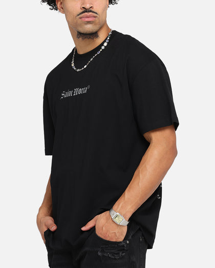 Saint Morta Weiry Hearts Boxy T-Shirt Black