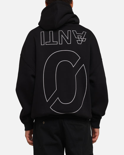 The Anti Order Azero Stencil Boxy Hoodie Black