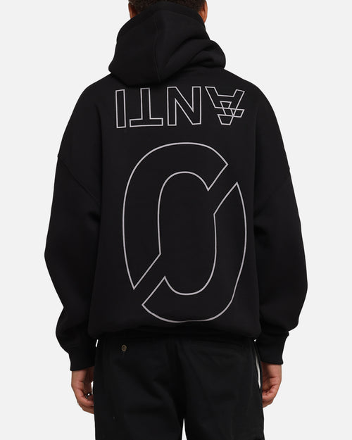 The Anti Order Azero Stencil Boxy Hoodie Black