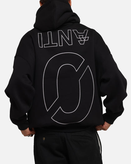The Anti Order Azero Stencil Boxy Hoodie Black