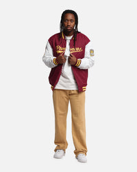 Bleacher Athletic Brisbane Broncos NRL 1908 Baseball Varsity Jacket Official Team Colour