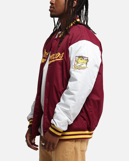 Bleacher Athletic Brisbane Broncos NRL 1908 Baseball Varsity Jacket Official Team Colour