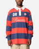 Bleacher Athletic Sydney Roosters NRL Stripe Rugby Polo Shirt Official Team Colour