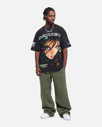 Loiter Project Dark Vintage T-Shirt Black Acidwash