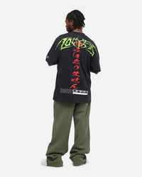 Loiter Project Dark Vintage T-Shirt Black Acidwash